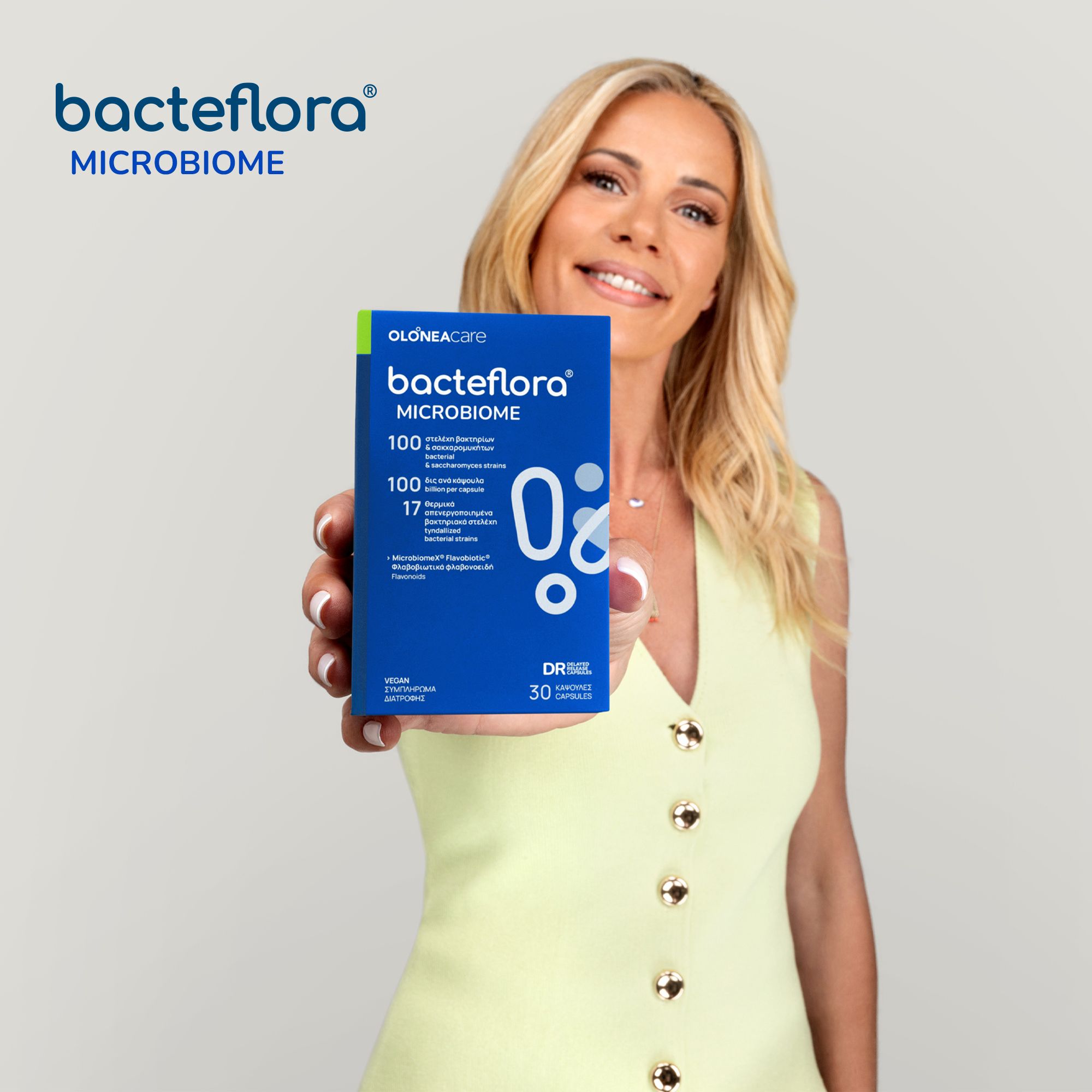 Olonea Bacteflora Microbiome με Προβιοτικά και Πρεβιοτικά Συμβιωτικό Νέας Γενιάς 30caps