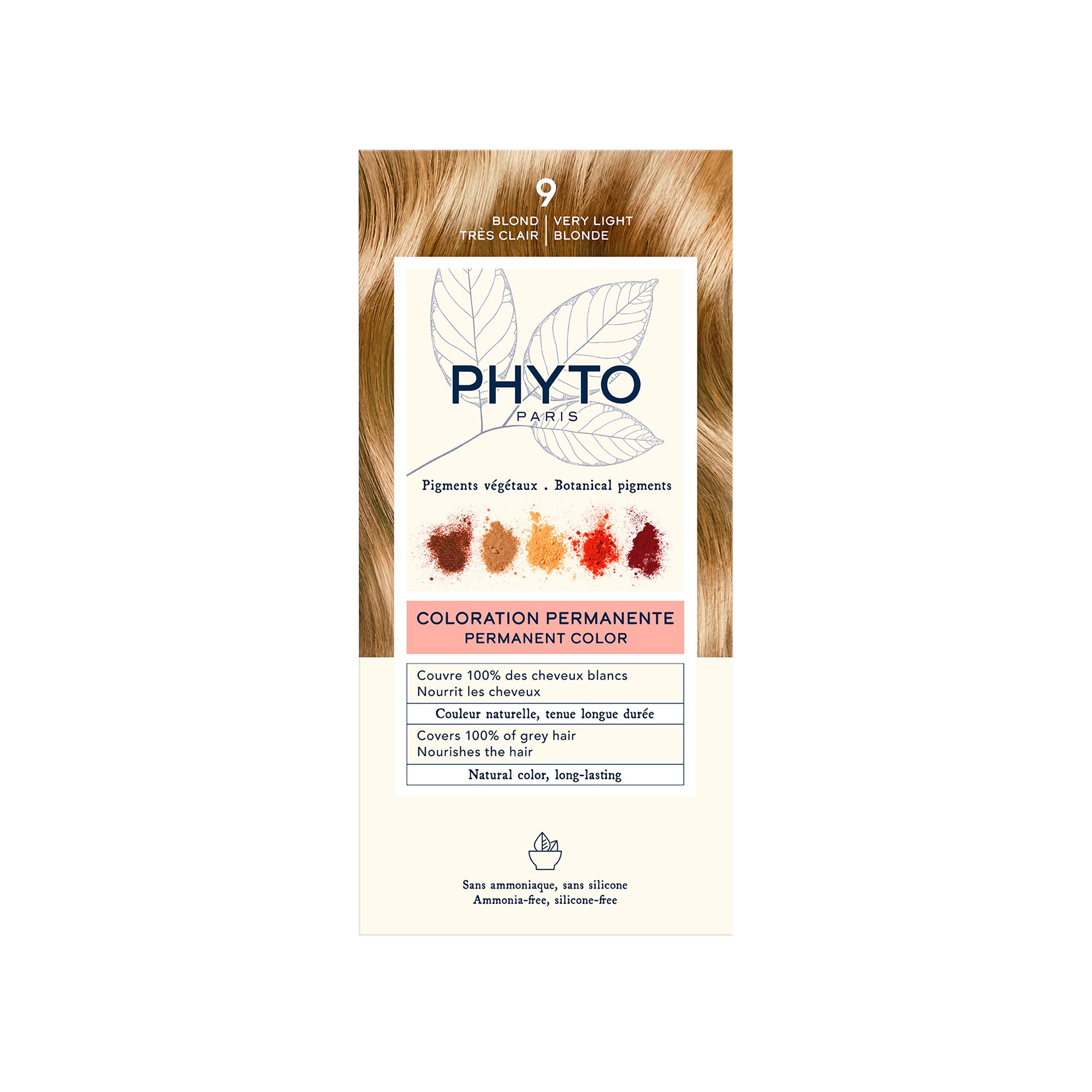Phyto Phytocolor Μόνιμη Βαφή Μαλλιών 9 Ξανθό Πολύ Ανοιχτό