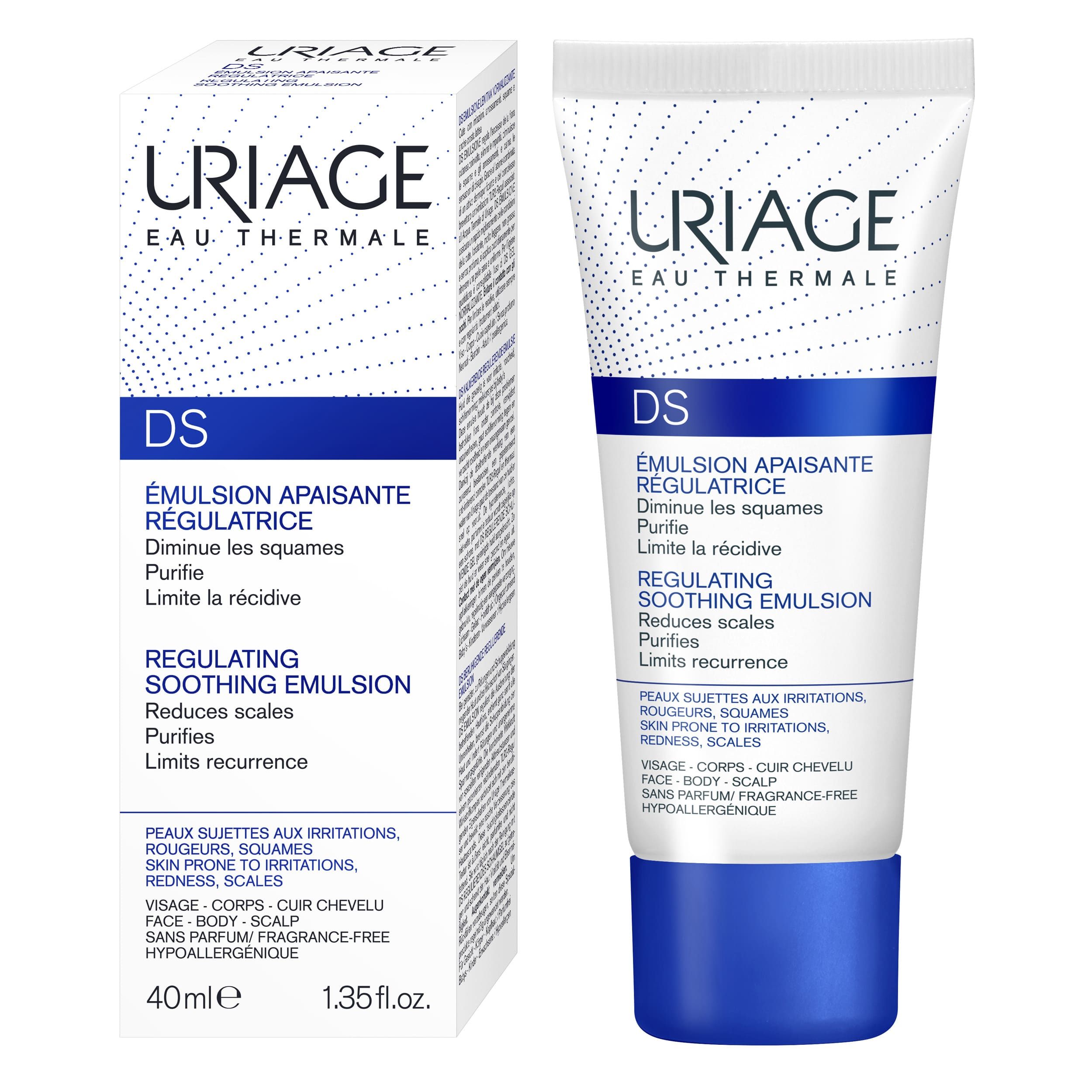 Uriage D.S. Emulsion, Κρέμα Προσώπου & Σώματος για Σμηγματόρροια Τριχωτού από 0 μηνών, 40ml