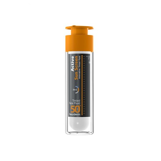 Frezyderm Active Sun Screen Tinted Face Fluid SPF50 Αντηλιακή Προσώπου Ενυδάτωσης και Αντιγήρανσης με Χρώμα 50ml
