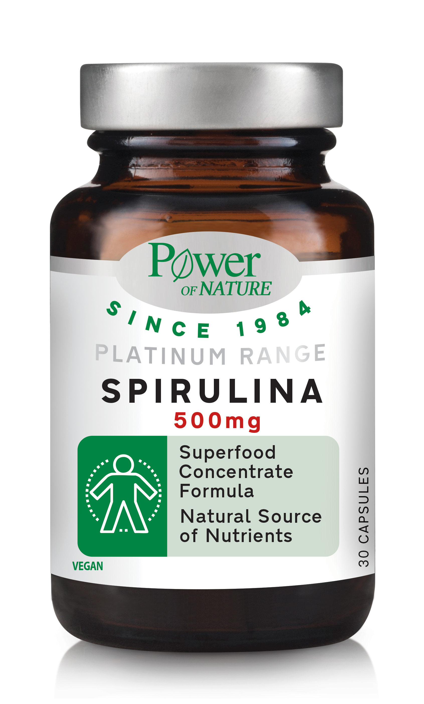 Power Health Platinum Range Spirulina 500mg 30 Caps