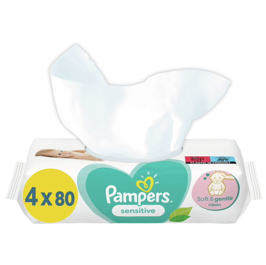 Pampers Promo Baby Wipes Sensitive Μωρομάντηλα 4x80τμχ