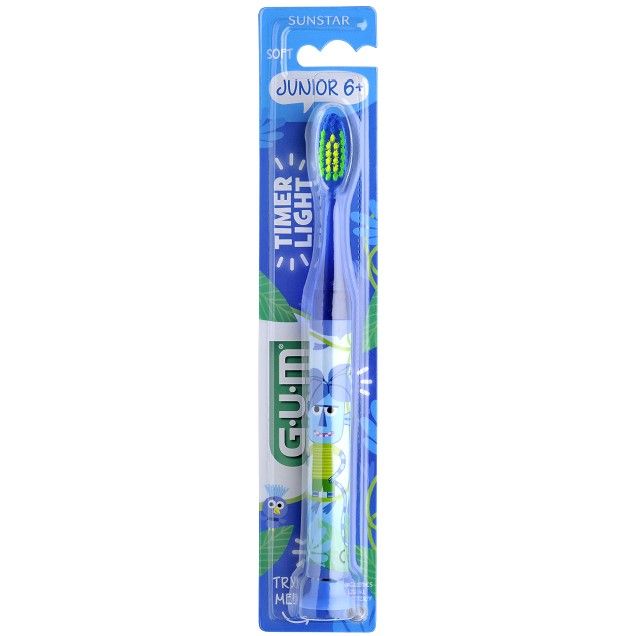 GUM Junior Master Light-Up Soft (903), Παιδική Οδοντόβουρτσα με Φωτεινή Ένδειξη Μπλε 1τμχ