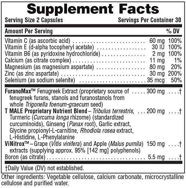 Nature's Plus T Male 60 vegetarian capsules
