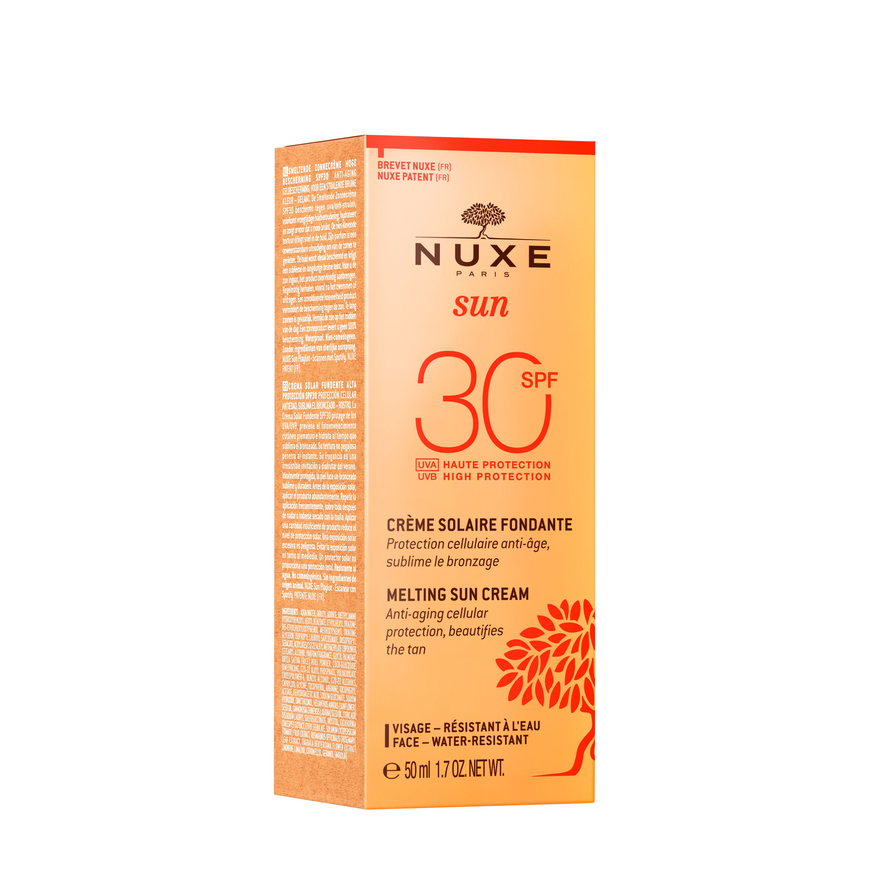 Nuxe Sun Delicious Cream, Αντηλιακή Αντιγηραντική - Καφέ Κηλίδες Κρέμα Προσώπου SPF30, 50ml