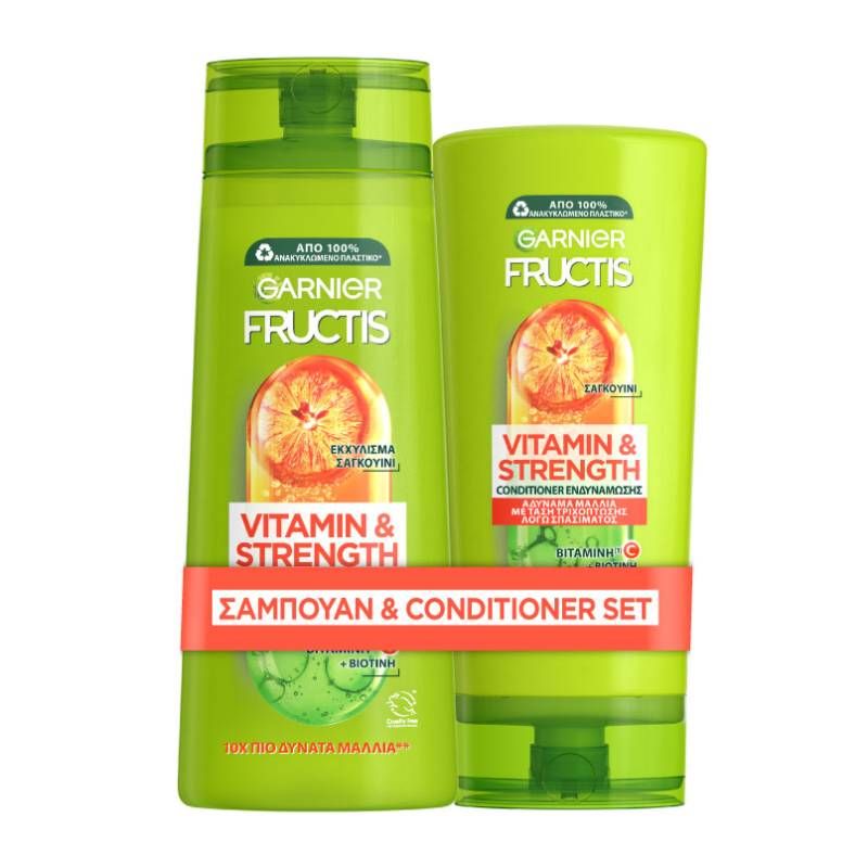 Garnier Promo Fructis Vitamin & Strength Conditioner 200ml & Shampoo 400ml