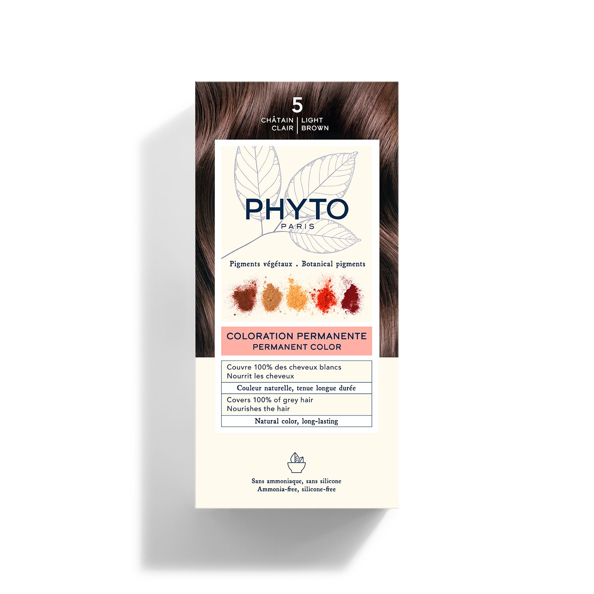 Phyto Phytocolor Μόνιμη Βαφή Μαλλιών No 5 Καστανό Ανοιχτό