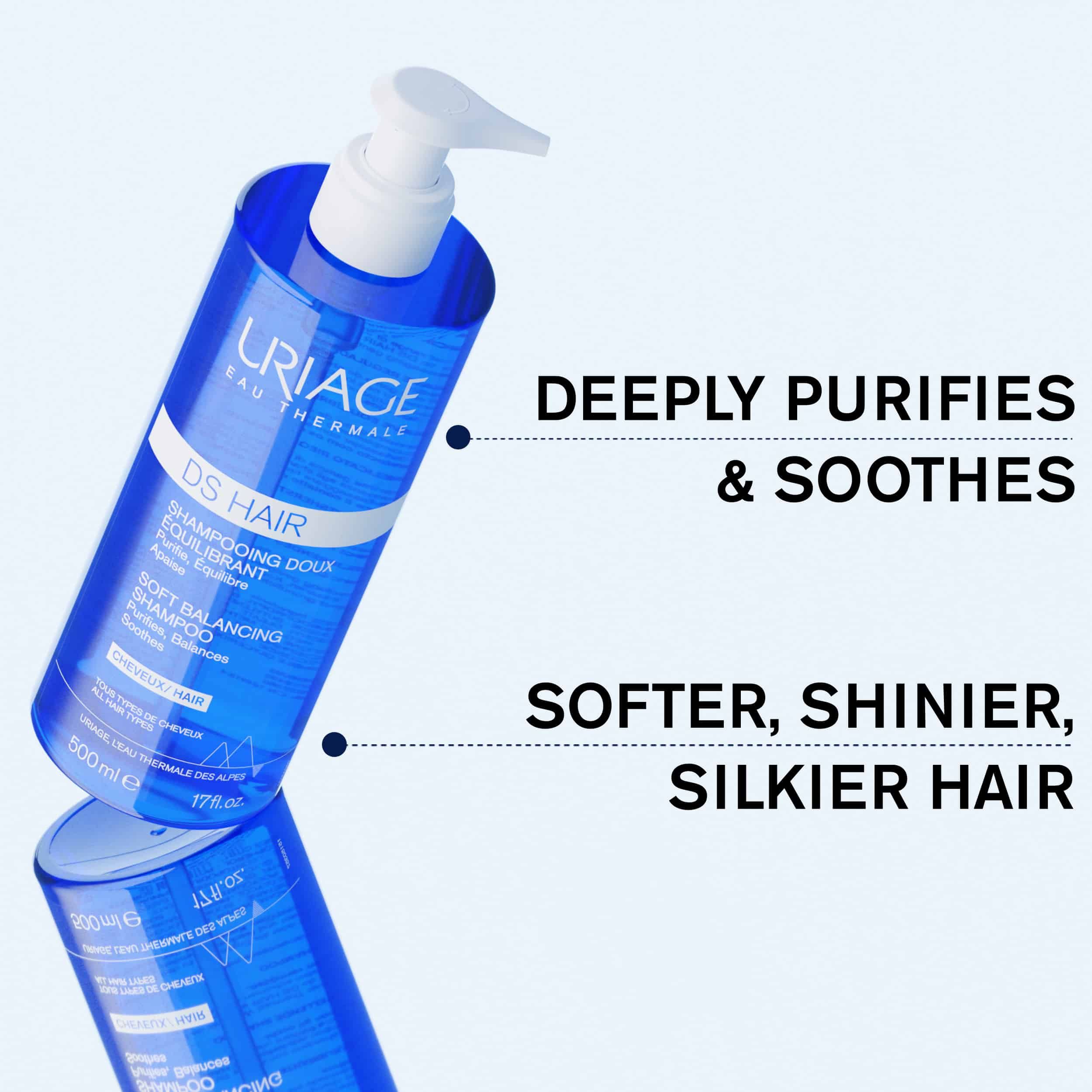 Uriage DS Hair Soft Balancing Shampoo Απαλό Σαμπουάν Εξισορρόπησης 200ml