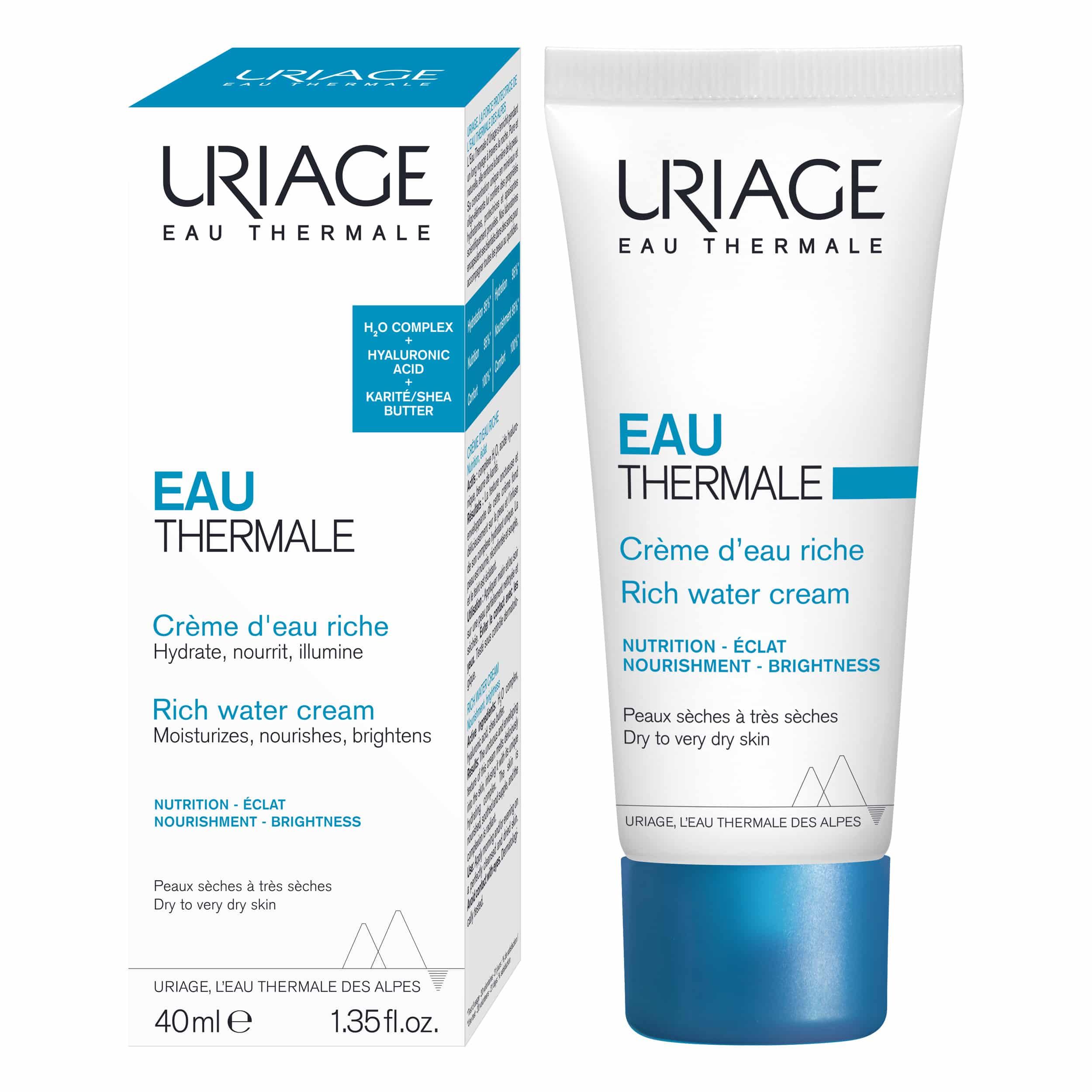 Uriage Eau Thermale Creme D'Eau Riche Ενυδατική Προσώπου για Ξηρό/Πολύ Ξηρό Δέρμα 40ml