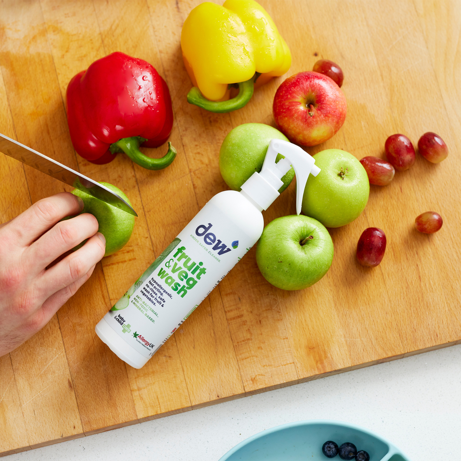 Dew Fruit & Veg Wash, Απολυμαντικό Καθαριστικό Spray Φρούτων και Λαχανικών Χωρίς Τοξικά Χημικά 250ml