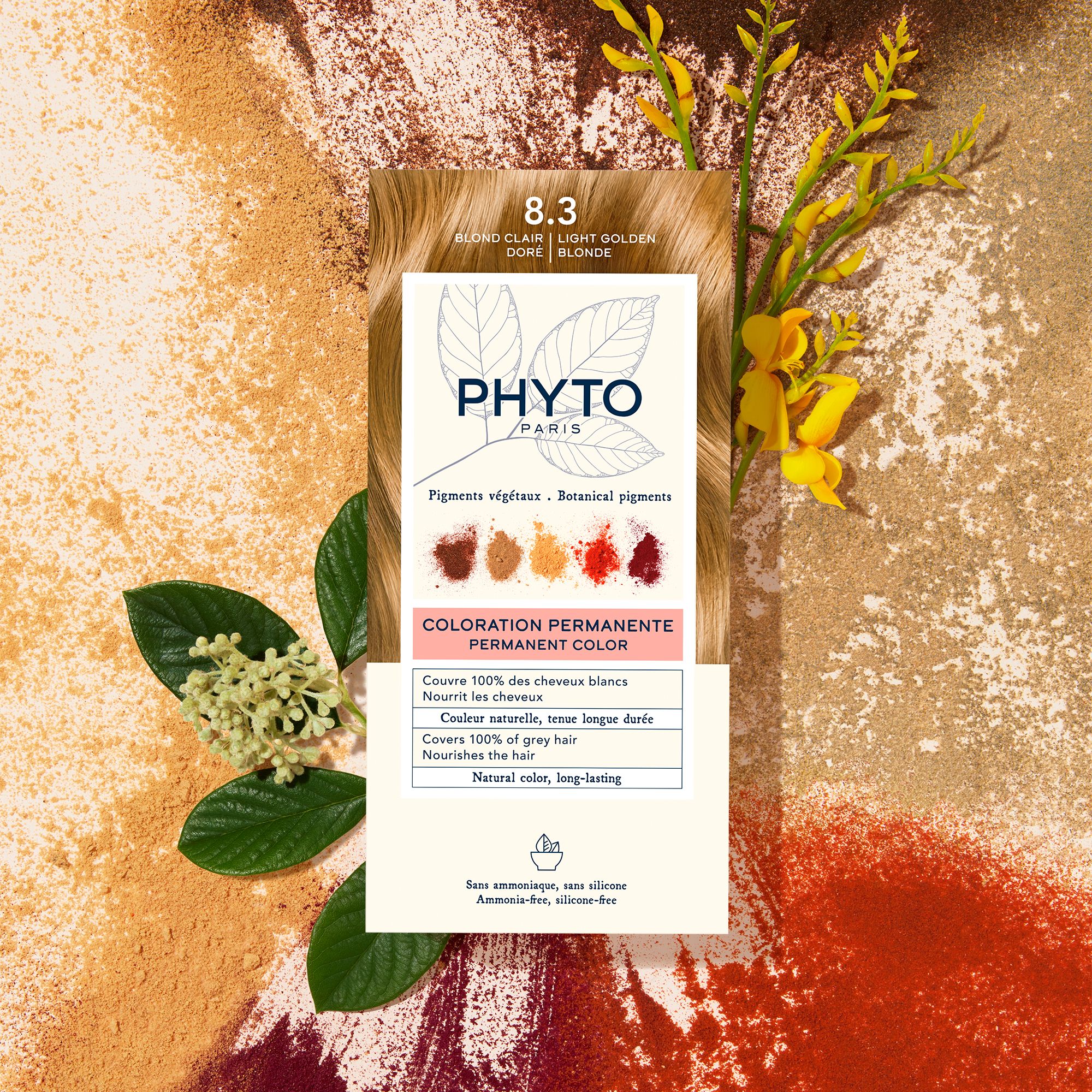 Phyto Phytocolor Μόνιμη Βαφή Μαλλιών 8.3 Ξανθό Ανοιχτό Χρυσό