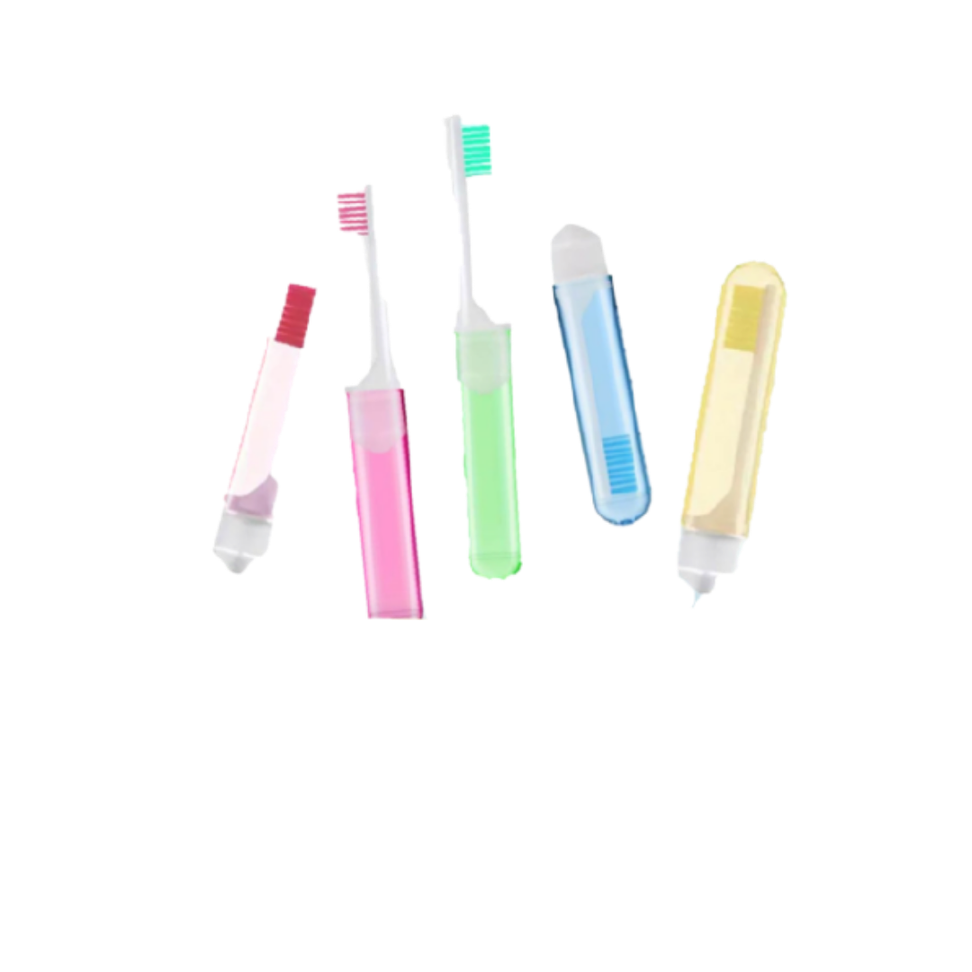 Toothbrush with Case Travel Size, 1 τεμάχιο (Τυχαία επιλογή χρώματος δώρου)