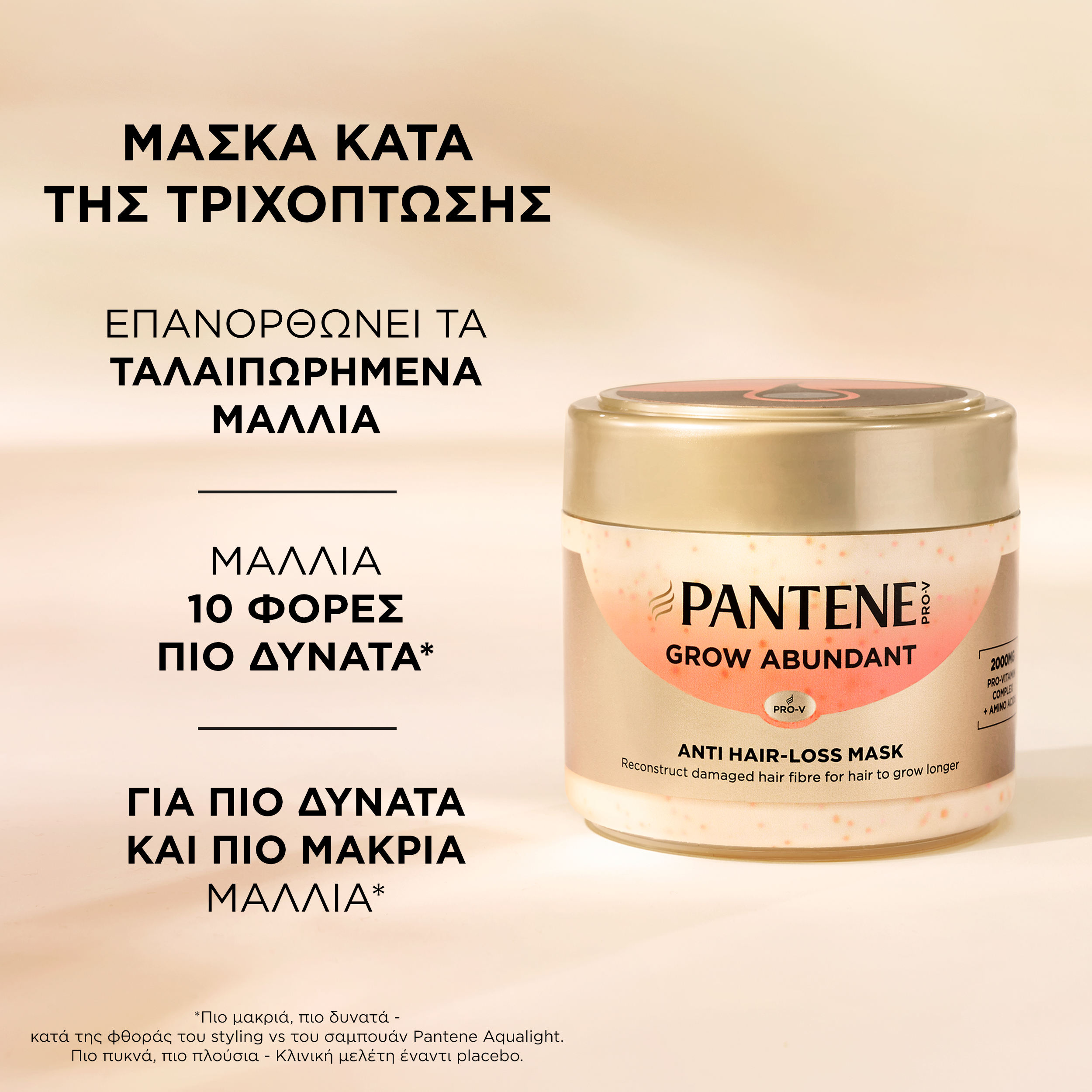 Pantene Grow Abundant Anti Hair-Loss Mask, 300ml