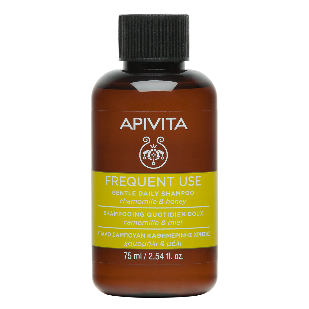 Apivita Gentle Daily Shampoo, Απαλό Σαμπουάν Καθημερινής Χρήσης με Χαμομήλι και Μέλι 75ml