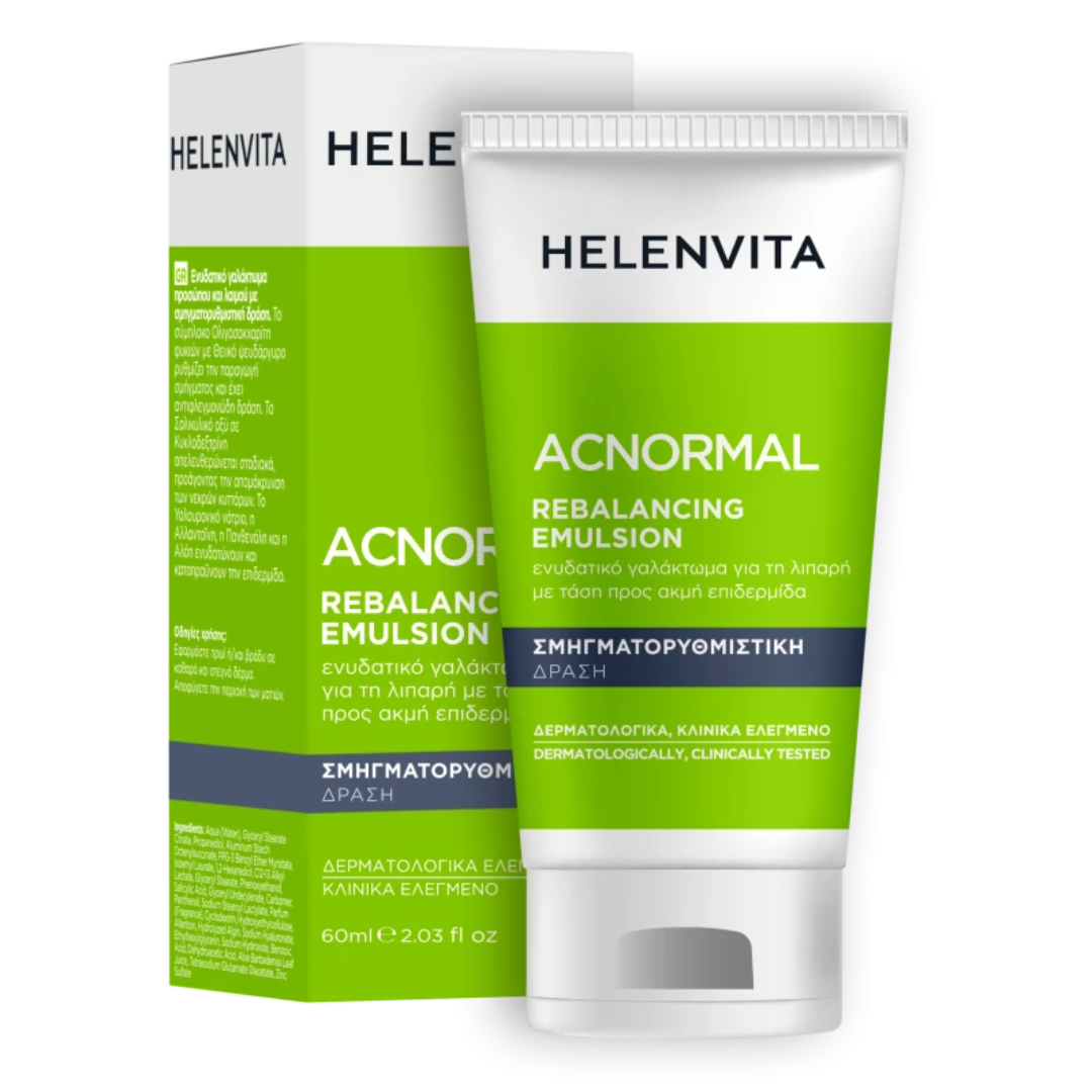 Helenvita Acnormal Rebalancing Emulsion, Ενυδατική Κρέμα Προσώπου για Λιπαρές-Ακνεϊκές Επιδερμίδες 60ml