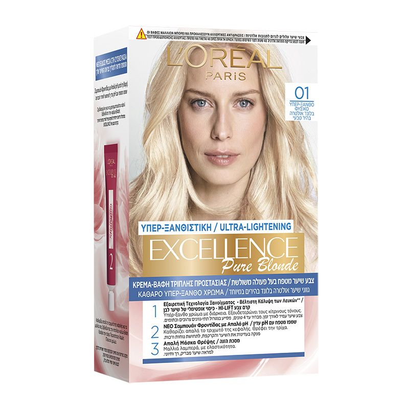 L'Oreal Excellence Creme No 01  Υπέρ-ξανθο Φυσικό Βαφή Μαλιών 48ml