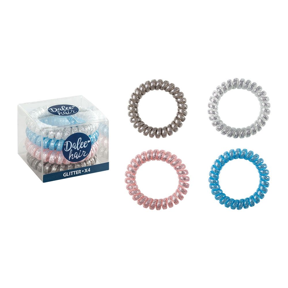 Medisei Dalee Hair Spiral Glitter 4 τεμάχια