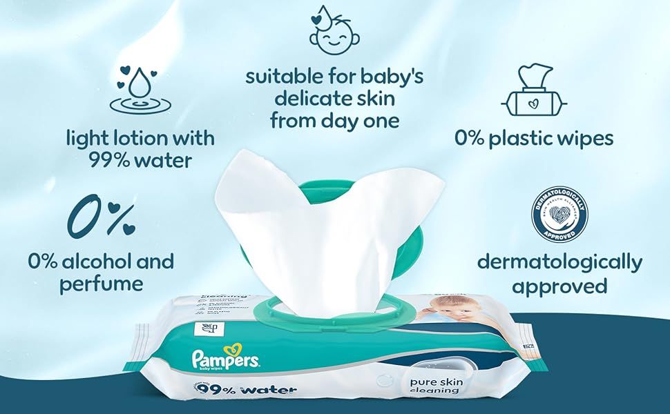 Pampers Baby Wipes 99% Water, 18x60 τεμάχια
