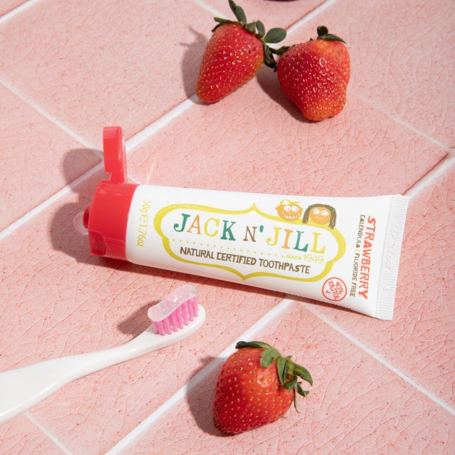 Jack N' Jill Natural Certified Toothpaste Strawberry 6m+, 50g