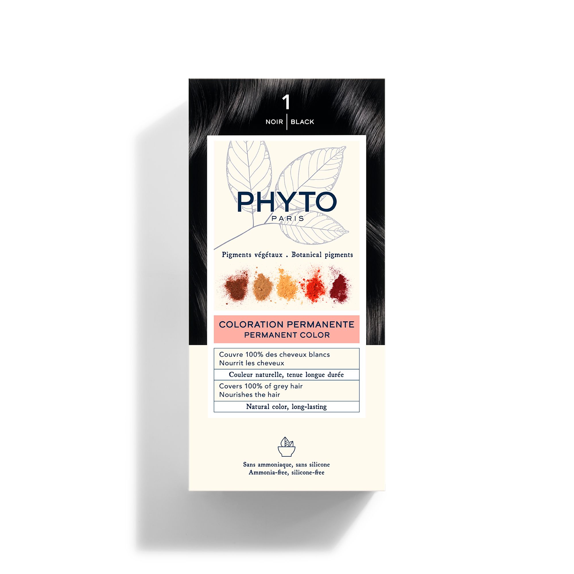 Phyto Phytocolor Μόνιμη Βαφή Μαλλιών 1 Μαύρο