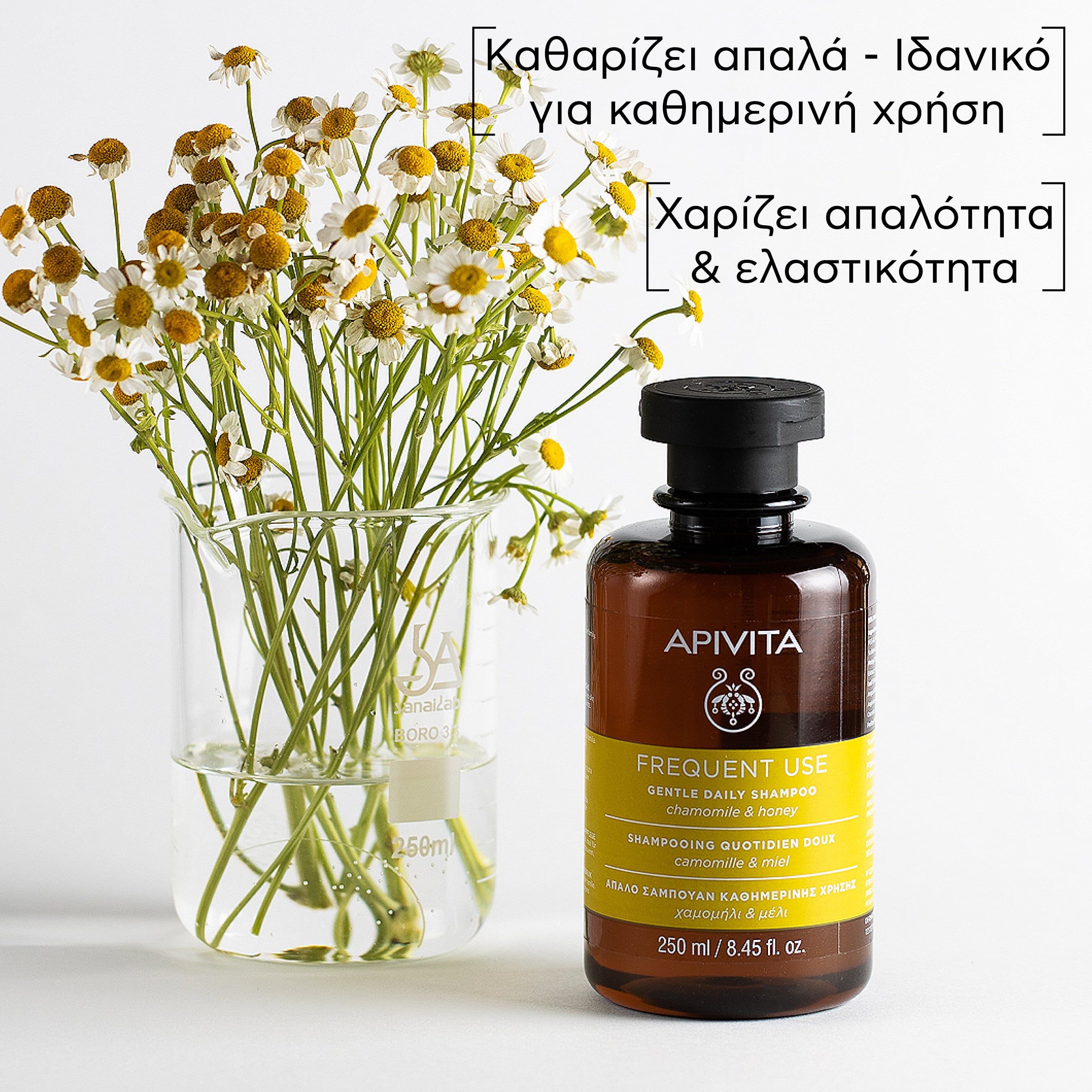 Apivita Απαλό Σαμπουάν Καθημερινής Χρήσης με Χαμομήλι και Μέλι 250ml