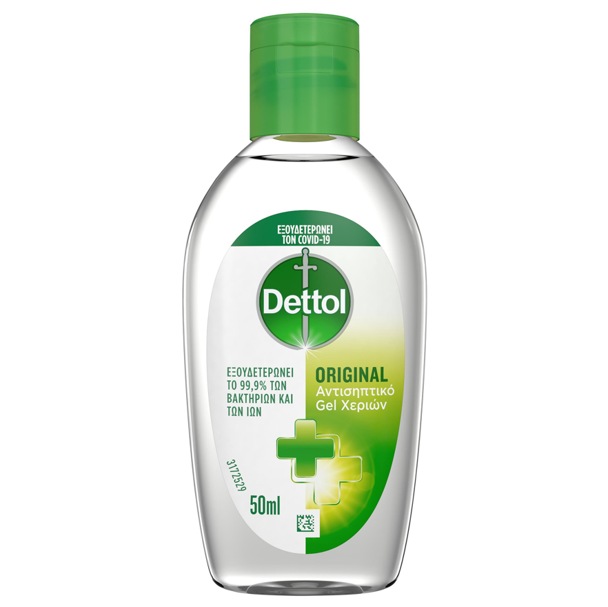 Dettol Gel Αντισηπτικό τζέλ για τα χέρια χωρίς ξέβγαλμα 50ml