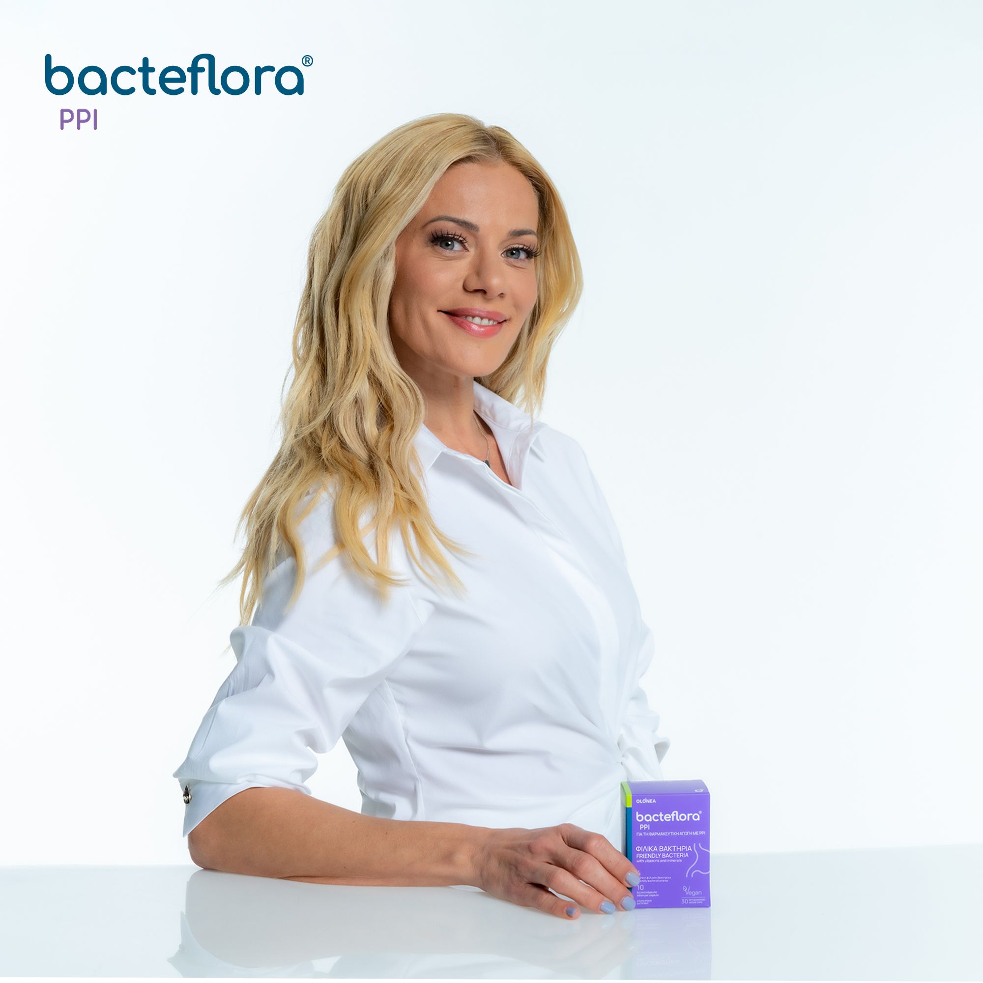 Olonea Bacteflora PPI με Προβιοτικά, Βιταμίνες και Μέταλλα 30 caps