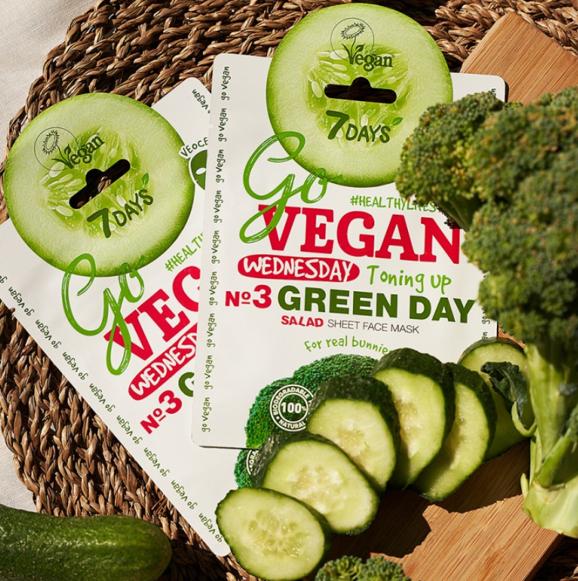 7 Days Go Vegan Sheet Mask Green Day 25gr