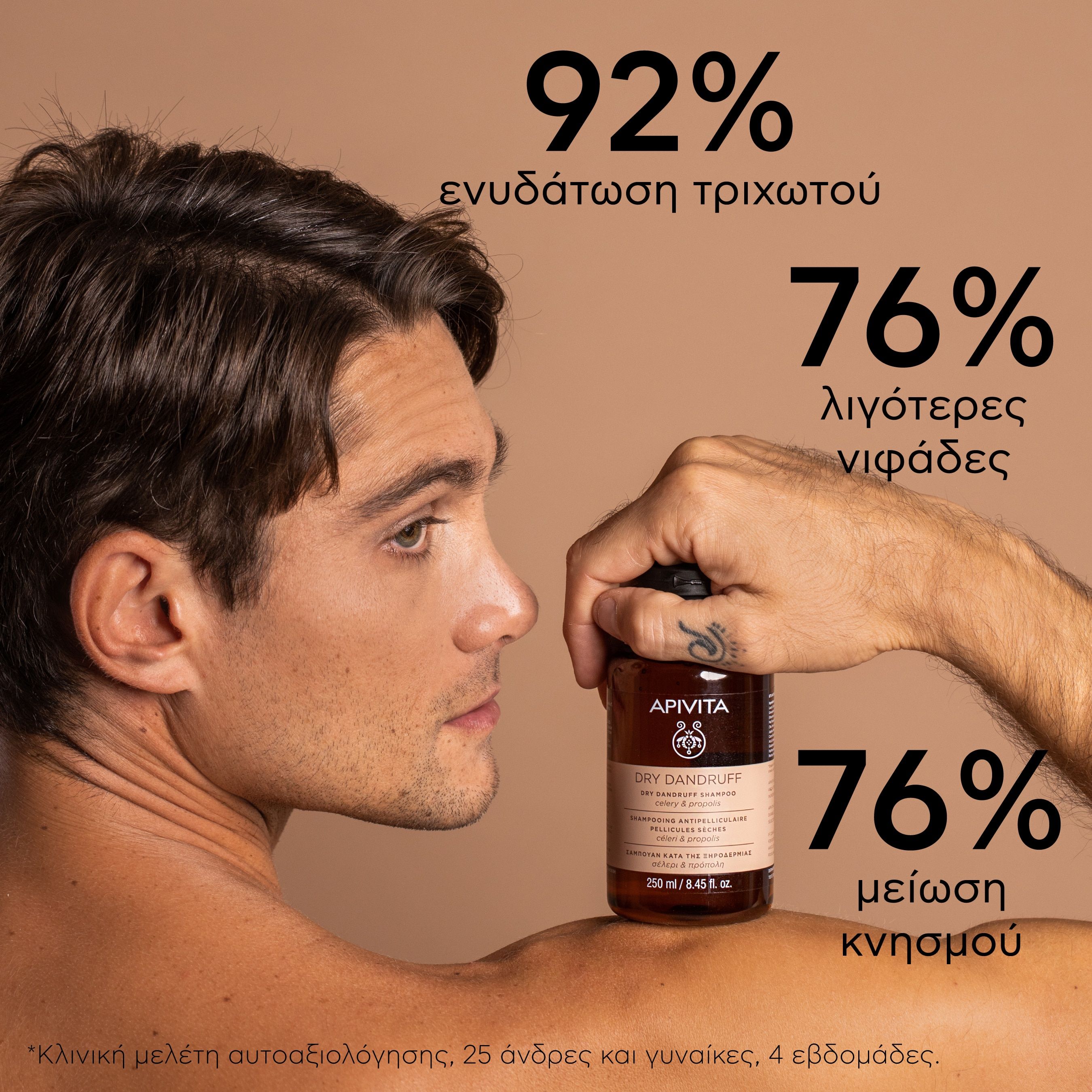 Apivita Σαμπουάν Κατά της Ξηροδερμίας με Σέλερι & Πρόπολη 250ml