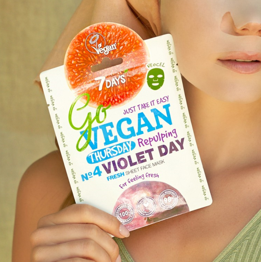 7 Days Go Vegan Sheet Mask Violet Day 25gr