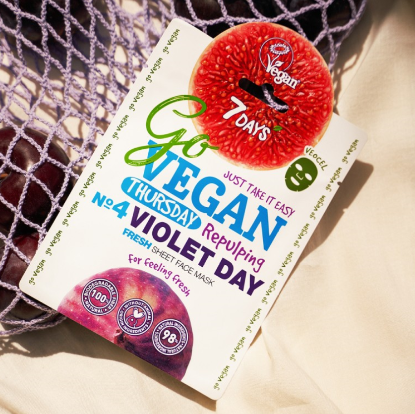 7 Days Go Vegan Sheet Mask Violet Day 25gr