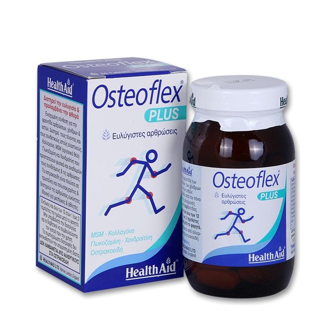 Health Aid Osteoflex Plus Γλυκοσαμίνη, Χονδροϊτίνη, MSM, Κολλαγόνο, 60 Ταμπλέτες