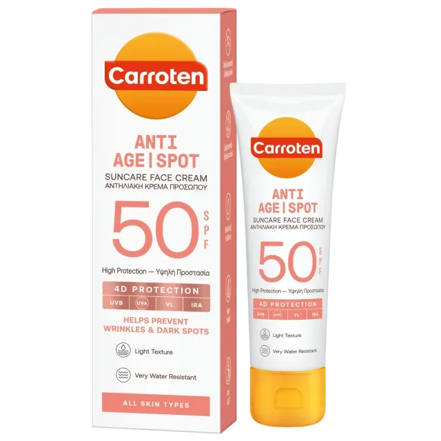 Carroten Anti Age-Spot Suncare Face Cream SPF50, 50ml
