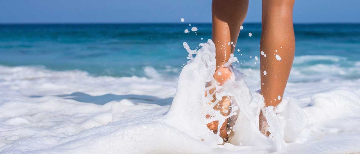 Leitfaden für helle und hydratisierte Füße, Foto