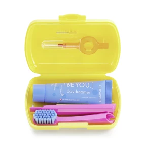 Curaprox Travel Set Στοματικής Υγιεινής Ταξιδίου Κίτρινο