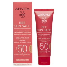 Apivita Bee Sun Safe Anti-spot & Anti-age SPF50 Defense Tinted Face Cream 50ml