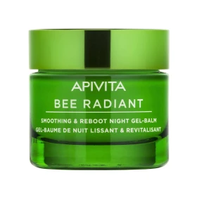 Apivita Bee Radiant Peony Night Gel Balm, Gel-Balm Νύχτας για Λείανση & Αναζωογόνηση 50ml