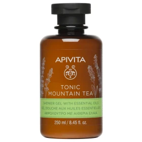 Apivita Tonic Mountain Tea Shower Gel, Αφρόλουτρο με Αιθέρια Έλαια 250ml