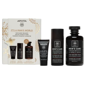 Apivita Promo Men's Care  Κρέμα Προσώπου/Ματιών, 50ml & Σαμπουάν-Αφρόλουτρο, 250ml & Cleansing Gel, 50ml