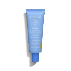 Apivita Aqua Beelicious Λεπτόρρευστη Κρέμα Ενυδάτωσης για Φυσική Λάμψη με Χρώμα SPF30 40ml
