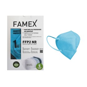 Maska mbrojtëse të maskës Famex FFP2 NR Blu 10 copë