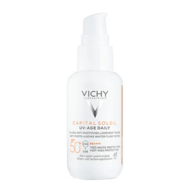 Vichy Capital Soleil Uv-Age Daily SPF50+ Λεπτόρρευστο Αντηλιακό Προσώπου κατά της Φωτογήρανσης με Χρώμα 40ml