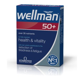 Vitabiotics Wellman 50+ Πολυβιταμινούχο Συμπλήρωμα για Άντρες Άνω των 50, 30Tabs
