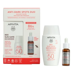 Apivita Promo Bee Sun Safe Daily Age Repair Face Fluid Spf 50, 50ml & C15 Propolis Correct Serum, 10ml