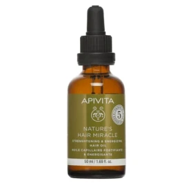 Apivita Nature's Hair Miracle Strengthening & Energizing Hair Oil, Λάδι Ενδυνάμωσης & Τόνωσης για τα Μαλλιά 50ml