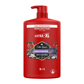 Old Spice Night Panther Shower Gel for Body, Hair & Face, 1000 ml