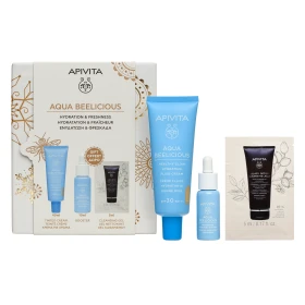 Apivita Promo Aqua Beelicious Hydrating Fluid Cream Tinted SPF30, 40ml & Booster, 10ml & Cleansing Gel, 5ml