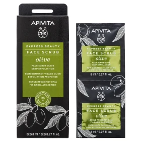 Apivita Express Beauty Scrub Προσώπου με Ελιά για Βαθιά Απολέπιση 2x8ml