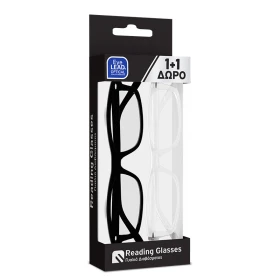 Eyelead Unisex Γυαλιά Πρεσβυωπίας Μαύρα & Διάφανα 2τμχ