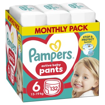 Pampers Pants Πάνα-βρακάκι Μέγεθος 6 (13kg-19kg) - 132 τεμάχια